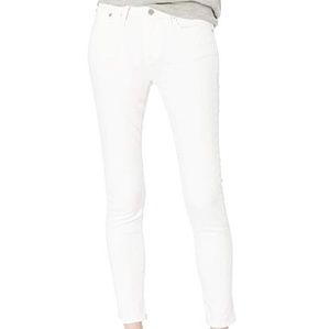 J Crew Midrise Toothpick white jeans size 30